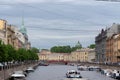 St Saint Petersburg City - Canal, River, street and buildings view - Russia Europe Royalty Free Stock Photo