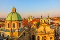 St Salvator Church and St Francis of Assisi Church domes, Prague Royalty Free Stock Photo