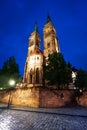 St. Sebaldus church night view in Nuremberg