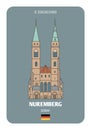 St. Sebaldus Church in Nuremberg, Germany. Architectural symbols of European cities