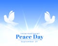 21st september international peace day background a symbol of hope