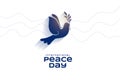 21st september international peace day event card a symbol of humanity