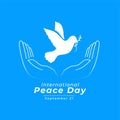 21st september world peace day background a message of unity