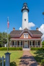 St. Simons Lighthouse Museum, Georgia, Historical Landmark Royalty Free Stock Photo