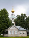 St. Sophia Cathedral, Belfry of St. Sophia Cathedral, Vologda Kremlin. Vologda, Russia. Types of Vologda. Postcards Royalty Free Stock Photo