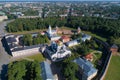 St. Sophia Cathedral in the Kremlin of Veliky Novgorod shooting from a quadrocopter. Russia Royalty Free Stock Photo