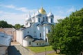 St. Sophia Cathedral in the Kremlin of Veliky Novgorod on a sunny July day. Russia Royalty Free Stock Photo