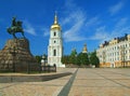 St Sophia Cathedral and monument to Bogdan Khmelnitsky