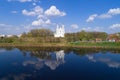 St. Sophia Cathedral shooting from a quadrocopter. Polotsk, Belarus Royalty Free Stock Photo