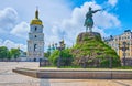 St Sophia Square with Cathedral and Khmelnytsky monument, Kyiv, Ukraine