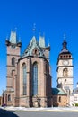 St Spirit church, White tower, town hall,  Great square, town Hradec Kralove, Czech republic Royalty Free Stock Photo