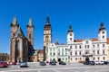 St Spirit church, White tower, town hall, Great square, town Hradec Kralove, Czech republic