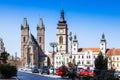 St Spirit church, White tower, town hall and Marian column, Great square, town Hradec Kralove, Czech republic Royalty Free Stock Photo