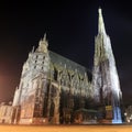 St. Stephan cathedral in Vienna at night