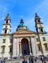 The facade of St Stephan`s Basilica in Budapest Hungary