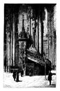 St Stephen Cathedral Pulpit, vintage illustration