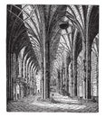 St Stephen Cathedral in Vienna in Austria, vintage illustration