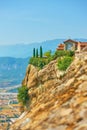 St. Stephen monastery in Meteora - Greek landscape Royalty Free Stock Photo