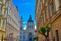 St. Stephen`s Basilica located on the Pest side of Budapest, Hungary Royalty Free Stock Photo