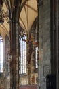 St. Stephen\'s Cathedral in Vienna, view from the aisle into the choir of the hanging crucifix