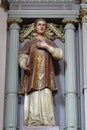 St. Stephen statue at St. Anthony of Padua altar at St. Catherine of Alexandria Church in Nevinac, Croatia