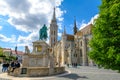St. Stephen Statue and Matthias Church in Budapest, Hungary Royalty Free Stock Photo