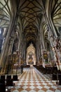 St Stephens Cathedral interior in Vienna Royalty Free Stock Photo