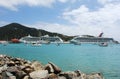 St.Thomas Cruise Liners Royalty Free Stock Photo