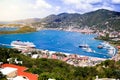 St. Thomas Cruise port with sail Boats