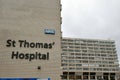 St Thomas` Hospital is a large NHS teaching hospital in Central London, England Royalty Free Stock Photo