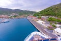 St. Thomas, US Virgin Islands - May 16, 2016: Landscape in St. Thomas, cruise port at Charlotte Amalie