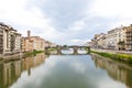 St Trinity Bridge over river Arno in Florence, Italy Royalty Free Stock Photo