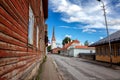 St. Trinity Church and old town of Rakvere, Estonia. Green summer time. Beautiful cityscape, a trip to the countries of northern