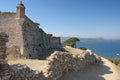 St Tropez castle walls and bay