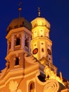 St ulrich church at night Royalty Free Stock Photo
