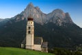 St. Valentin with Schlern in background, Seis, South Tyrol Royalty Free Stock Photo