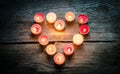 St Valentine's day candles Royalty Free Stock Photo