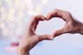 Valentine& x27;s Day symbol of love heart shape from hands, Royalty Free Stock Photo