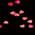 St. Valentines Day concept. Beautiful colorful abstract background with hearts Royalty Free Stock Photo