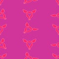 St. Valentines day seamless pattern. Love, romance flat icons - hearts, wings. Royalty Free Stock Photo
