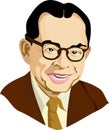 1st Vice President of Republic Indonesia Vector Illustration Hatta