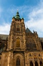 St Vitus Cathedral facade in Prague Royalty Free Stock Photo