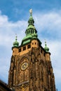 St Vitus Cathedral facade in Prague Royalty Free Stock Photo