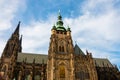 St Vitus Cathedral facade in Prague Royalty Free Stock Photo