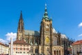 St. Vitus cathedral in Hradcany castle courtyard, Prague, Czech Republic