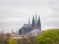 St Vitus Cathedral on hradcany hill, in the prague castle, also called metropolitni katedrala svateho Vita, Vaclava a Vojtecha. Royalty Free Stock Photo