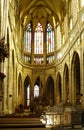 Prague: St Vitus Cathedral - inside Royalty Free Stock Photo