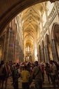 St.Vitus Cathedral interiors in Prague Castle, Czech Republic