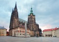 St. Vitus cathedral in Prague Castle in Prague