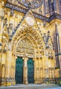 Main portal of St. Vitus Cathedral Prague Castle Czech Republic Royalty Free Stock Photo